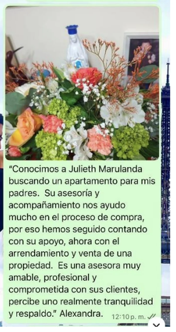 Testimonio de Alexandra de Inmuebles Marulanda